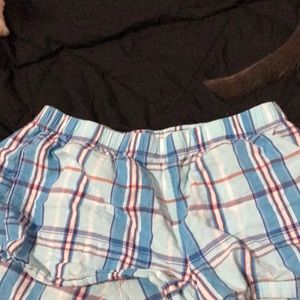 Plaid sleep shorts